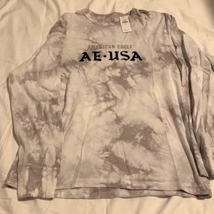 Grey and white tie dye-size Medium